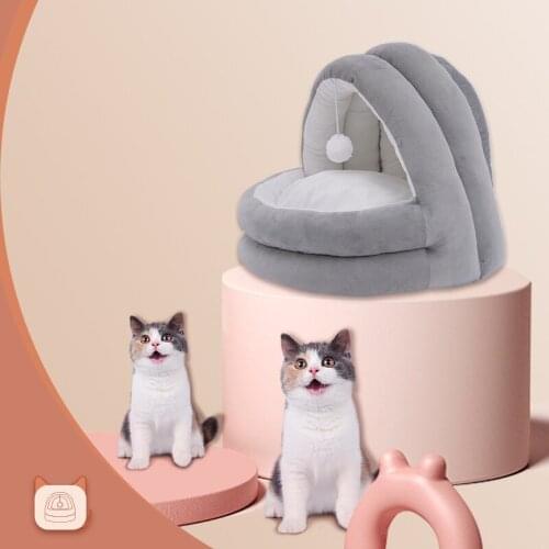 Pet Cat Bed Indoor Cats House Warm Small Kitten Mats Dog Nest Cave Washable Winter Pet Products