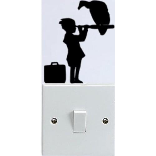 Banksy Graffitti Fashion Bedroom Vinyl Wall Sticker Switch Decal Decor 6SS0184