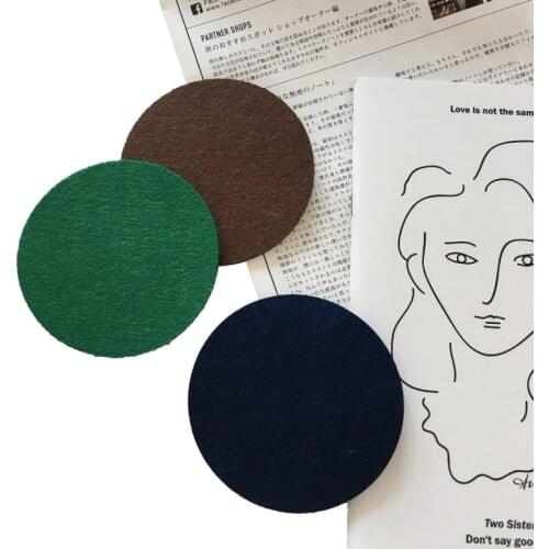 Fashion Round Felt Cup Mat Coasters Absorbent Coaster Cafe Decoration Coaster Placemat Solid Color Cup Mat Home Decoration