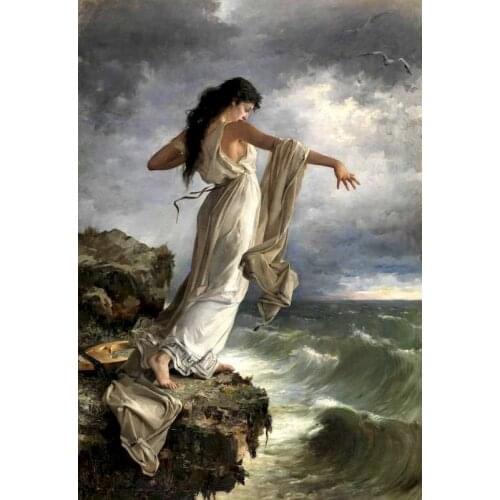 Goddess Of The Sea Oil Painting By Number Modern DIY Craft Kits For Adults HandPainted Picture Drawing Coloring By Numbers Decor