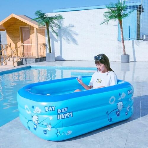 Air Inflatable Swimming Pool Outdoor Backyard Courtyard Patio Childrens Paddling Pool Bathtub 120cm
