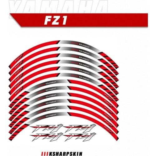 Motorcycle sticker Front Rear wheels decals Reflective rim stripes For Yamaha FAZER FZ1 FZ6 FZ-07 FZ8 FZ-09 FZ-10 FZS1000