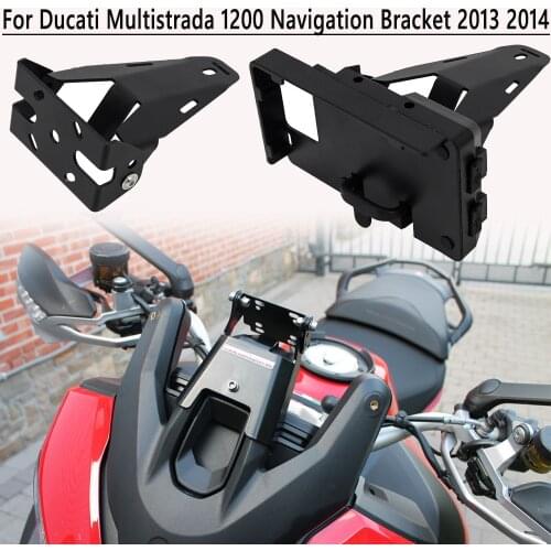 Navigation Bracket GPS Mobile Phone holder Motorcycle USB Charger phone Navigation Holder For DUCATI MULTISTRADA 1200 2013 2014