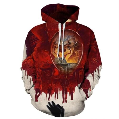 OneLineFox DHL free harajuku Halloween Cosplay 3D Print Wolf Joker Hoodies Men Women Pullover Casual Hoodie Sweatshirts