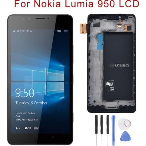 Original LCD For Nokia Lumia 950 LCD Display Touch Screen Digitizer Replacement for Nokia Lumia 950 RM-1104 RM-1118 LCD