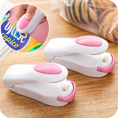 Household portable mini sealer, plastic bag, small hand pressure heating sealer, sealer clip