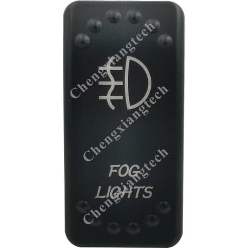 Laser Etched - FOG LIGHTS - Led Backlit Rocker Switch Cap for Car Boat Truck Rv Switch Auto DIY Replacing, Cover Only