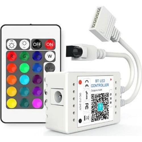 24key remote RGB Controller DC 5V 12V 24V timer Music Bluetooth-compatible APP Controller For RGB 3528 5050 LED Strip light