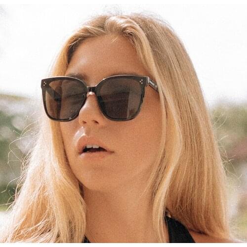 2021 Vintage Oversized Square Sunglasses Women Men Trendy GM Sun Glasses TR90 Black Tortoise Retro Eyewear Female High Quality