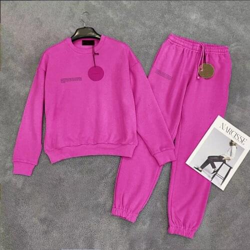 Solid 100% Cotton Sweatsuit Set for Men Two Piece Outfits Oversized Tops and Sweatpants Jogger Tracksuits Loose Trousers