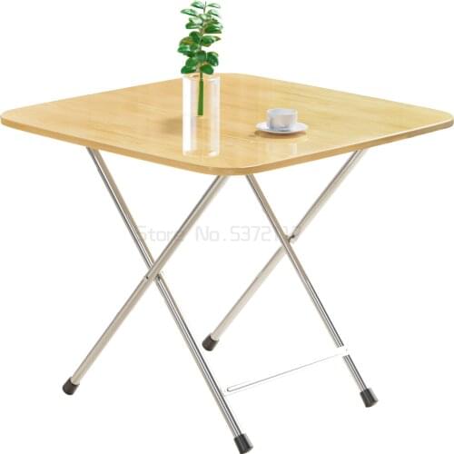 Table folding table household small flat simple square 2-person 4-person dormitory dining table outdoor small square table