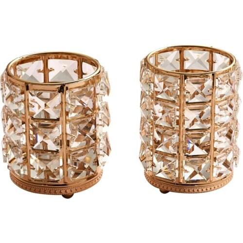 Women Makeup Brush Tools Holder Bucket Cosmetic Storage Crystal Box Collector Pencil Vase