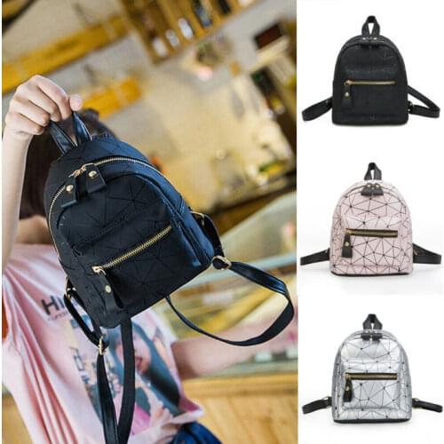 Women Mini Backpack PU Leather Shoulder School Rucksack Ladies Girls Travel Bag