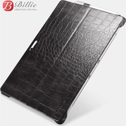 1PC) icarer Cover Embossed Crocodile Genuine Leather Back Case For Microsoft Surface Pro 2017 & Surface Pro 4 12" Case Sleeve