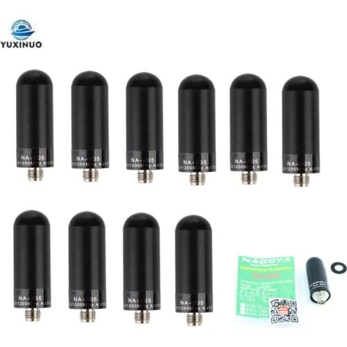 10PCS NAGOYA NA-805 SMA-Female/Male/BNC UHF VHF Dual Band Mini Thumb Antenna NA805 For Yaesu ICOM Wouxun Kenwood Baofeng Radio