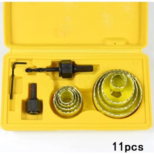 11pcs hole saw drill woodwork cutter 19-64mm hole saw cut core drill set wood drill hand drilling