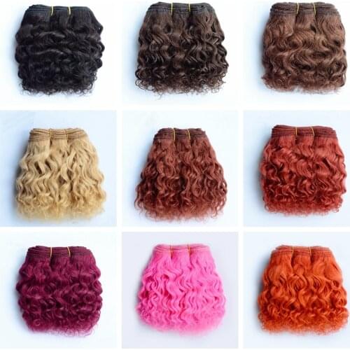 15cm*100CM Wool Hair Extensions for America Blyth SD BJD Puliip Kurhn All Dolls Wool Curly Hair Wefts DIY Doll Hair Wigs