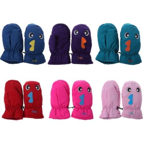 2-5years Good Quality Baby Mitten For Winter Kids Boys Girls Outdoor Warm Gloves Waterproof Windproof E06F