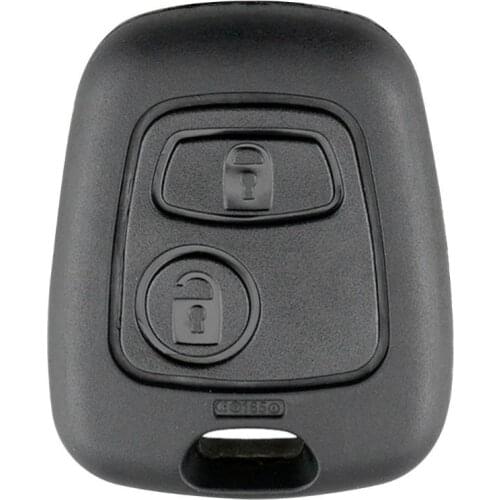 2 Buttons Uncut Blank Blade Remote Auto Car Key Fob Shell Case Replacement for Peugeot 206 Auto Key Case