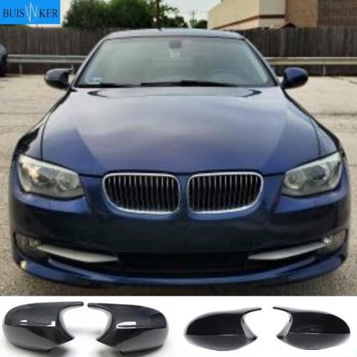 2xMirror Cover E90 Car Side Door Rearview Side Mirror Cover Cap For BMW E90 E91 2008-2011 E92 E93 2010-2013