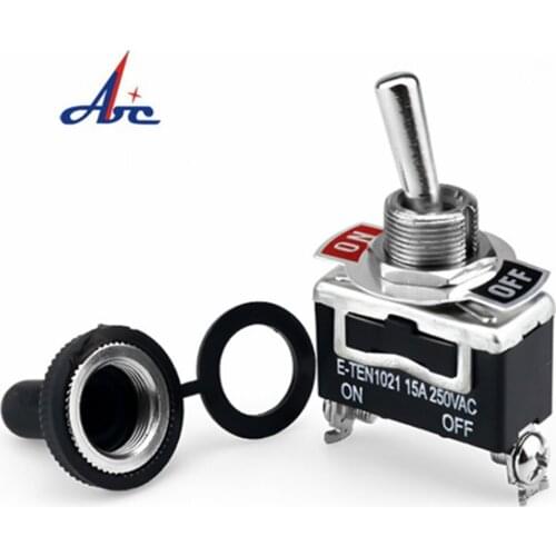 5pcs 15A 250V ON/OFF SPST 2Pin Heavy Duty Rocker Switch Car Boat Rocker Toggle Switch With Waterproof Boot