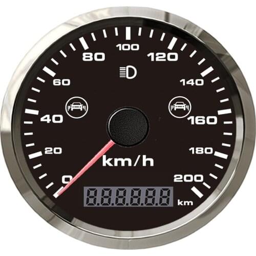 85mm Waterproof Motorcycle GPS Speedometer 200 km/h Gauge With BSD Left & Right Alarm Adjustable & Over Speed Buzzer Alarm