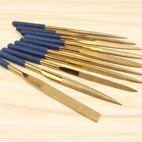 Diamond File Glass Marble Jade Polished Assorted Emery File Set Flat Triangle Round File