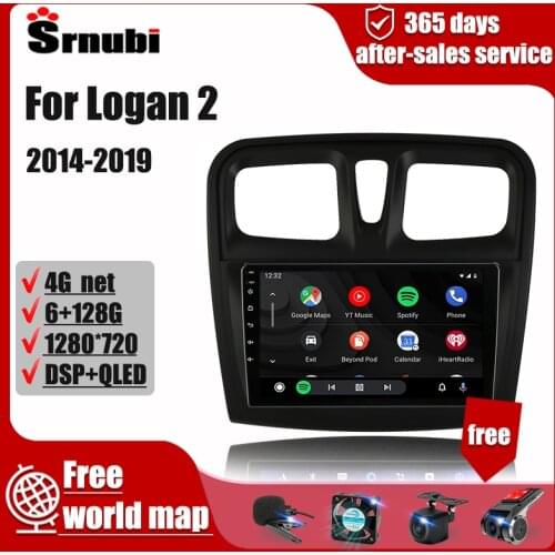 For Renault Logan 2 Sandero 2012-2019 Android Car Radio Multimedia Video Player 2Din Navigation Stereo DVD carplay audio speaker