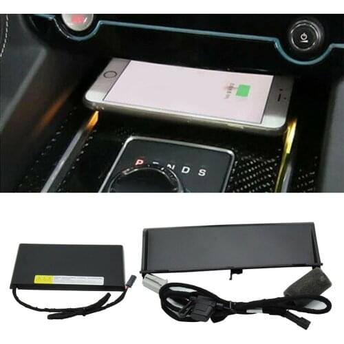Car Wireless Charger Console Storage Box Phone Fast Charging Pad For Jaguar F-PACE XF XE 2016 2017 2018 2019 2020 LHD Only