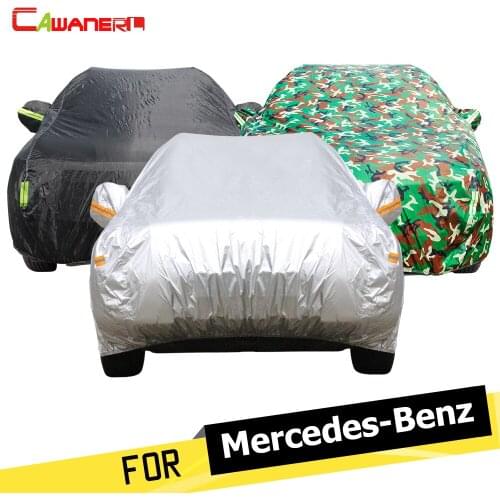 Cawanerl Car Cover Sunshade Anti UV Rain Sun Snow Resistant Cover For Mercedes Benz A140 A150 A160 A170 A180 A190 A200 A210 A260
