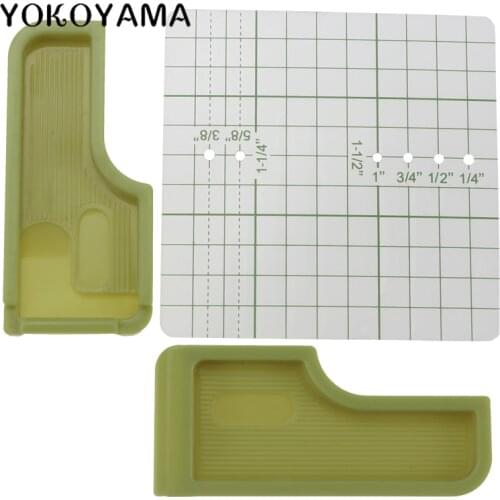 YOKOYAMA Embroidery Stitch Guide Gauge Gadget Sewing Machine Parts Green Plastic Home DIY Tools Sewing Measure Supplies