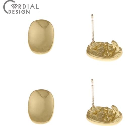 Cordial Design 100Pcs 9*12MM Jewelry Findings & Components/Hand Made/Earrings Stud/Jewelry Accessories/DIY Making/Oval Shape