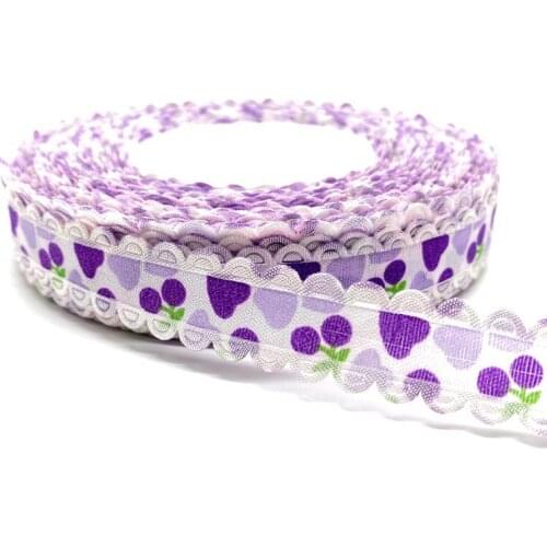 5Yards/lot 18mm Cotton Ribbon Handmade Design Printed Cotton Ribbons For Wedding Christmas Decoration DIY Sewing Fabric #03