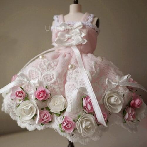 1Pcs Blyth, Pullip, 1/6 BJD Doll Princess Pink Floral Dress Handmade Clothing Accessories