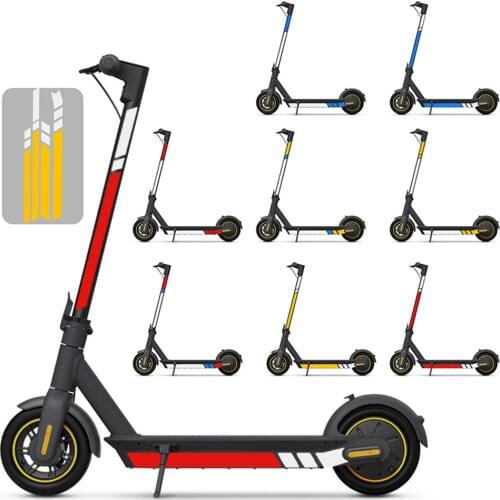 1 Set PVC Reflective Stickers for Ninebot MaxG30 Electric Scooter Reflector Quick Attach Removal DIY Safety Night Riding