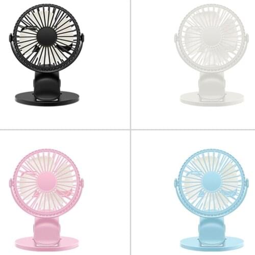 New Hot Sale USB Rechargeable Clip Desktop/Table Fan Mini Portable Clamp Fan 360degree Rotating Ventilator With Air Cool T3ED