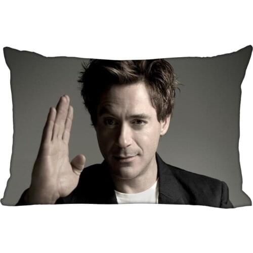 Custom Robert Downey Jr Pillowcase Bedroom Home Office Decorative Pillow Cover Rectangle Zipper Pillow Cases 40x60CM,50X75CM