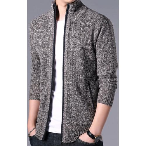 2021 New Sweater Men Autumn Winter SweaterCoats Male Thick Cashmere Wool Mens Sweater Jackets Casual Zipper Knitted Outerwear