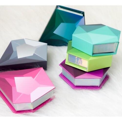 NEW 5/10/20box Packing box for eyelash blank eyelashes package Multicolor paper box clear tray Eyelashes Diamond box