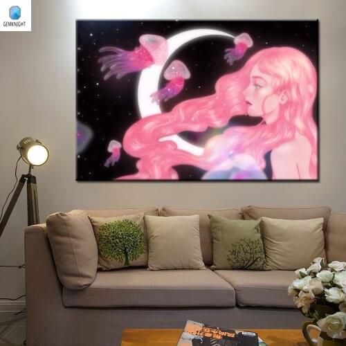 Coloring by numbers comely girl digital paint by numbers diy digital painting anime posters for friends gift