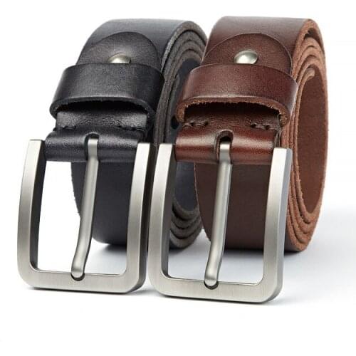 Belt male fashion leather belt men male genuine leather strap luxury pin buckle mens belt Cummerbunds ceinture homme