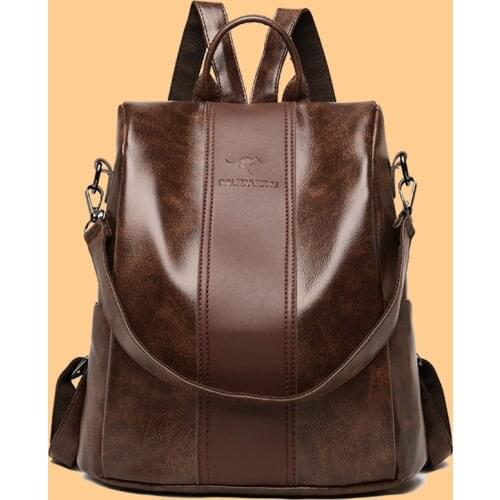 Famous Brand Bagpack Anti-theft Pu Leather Backpacks Women Fashion Shoulder Bags Travel Backpack School Bags Mochila Feminina