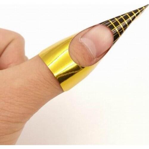 Wholesale DIY self-adhesive nail forms sticker as phototherapy nail extension forms holder nail tips decoration nail art tool