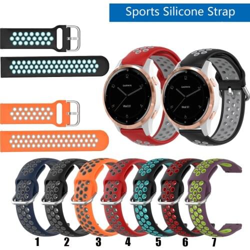 18mm Silicone Replacement Strap Band For Garmin Vivomove 3s Vivoactive 4s Garmin Active S Smart Watch Wristband