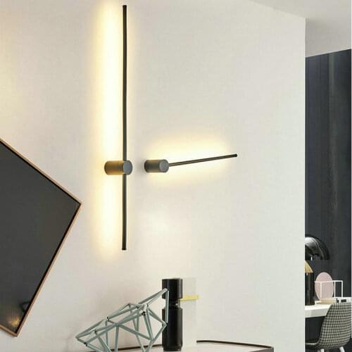 Nordic Modern Black Bedside Night Sconces Wall Lamp for Bedroom Living Room Loft Home Interior LED Decorative Lamps