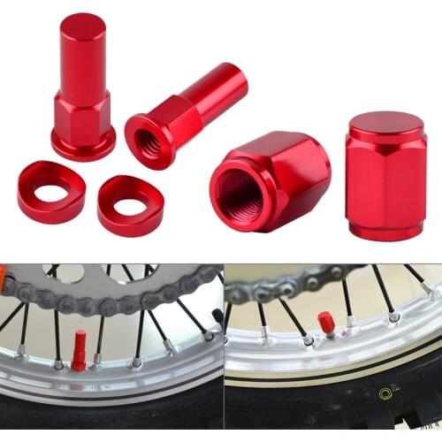 Dirt Bike Rim Lock Nuts Bolts Spacer Motocross Valve Cap For Honda CRF 250R 450R 250X 450X 250 450 450RX 250RX CR 125 250 CR250