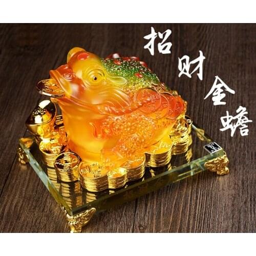 TOP Office Business Bring in wealth and treasure Money Drawing efficacious Talisman Fortune JIN CHAN FENG SHUI crystal statue