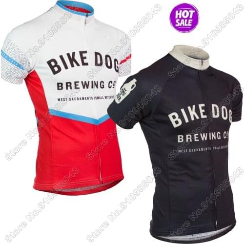 Bike Dog Men Cycling Jersey Short Sleeve Summer Cycling Clothing Road Bike Shirts Bicycle Tops MTB Wear Uniform Maillot