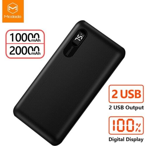 Mcdodo Power Bank 20000mAh Dual USB Fast Charge powerbank External Battery Bank For Xiaomi iPhone 11 Samsung LG Portable Charger