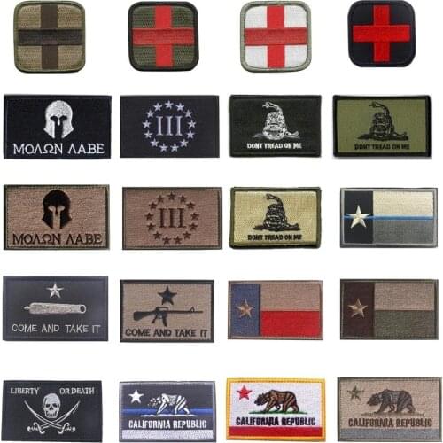 Embroidery Patch Medic Texas California Punisher Skull Military For Clothing Bag Caps Tactical Patches